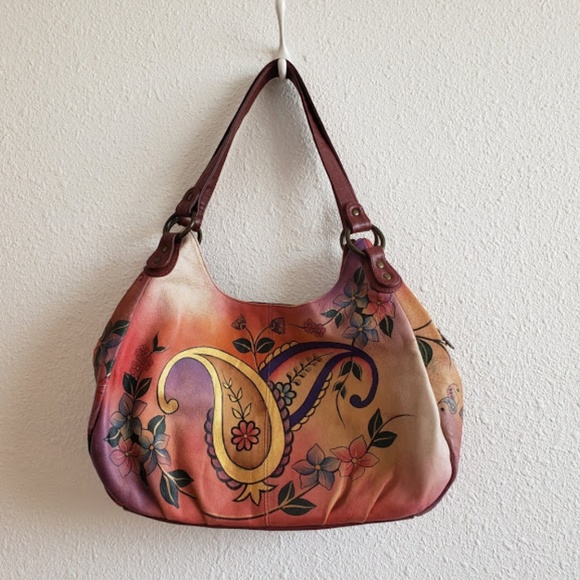 Anushka Handbags - Anushka handpainted women colorful genuie leather